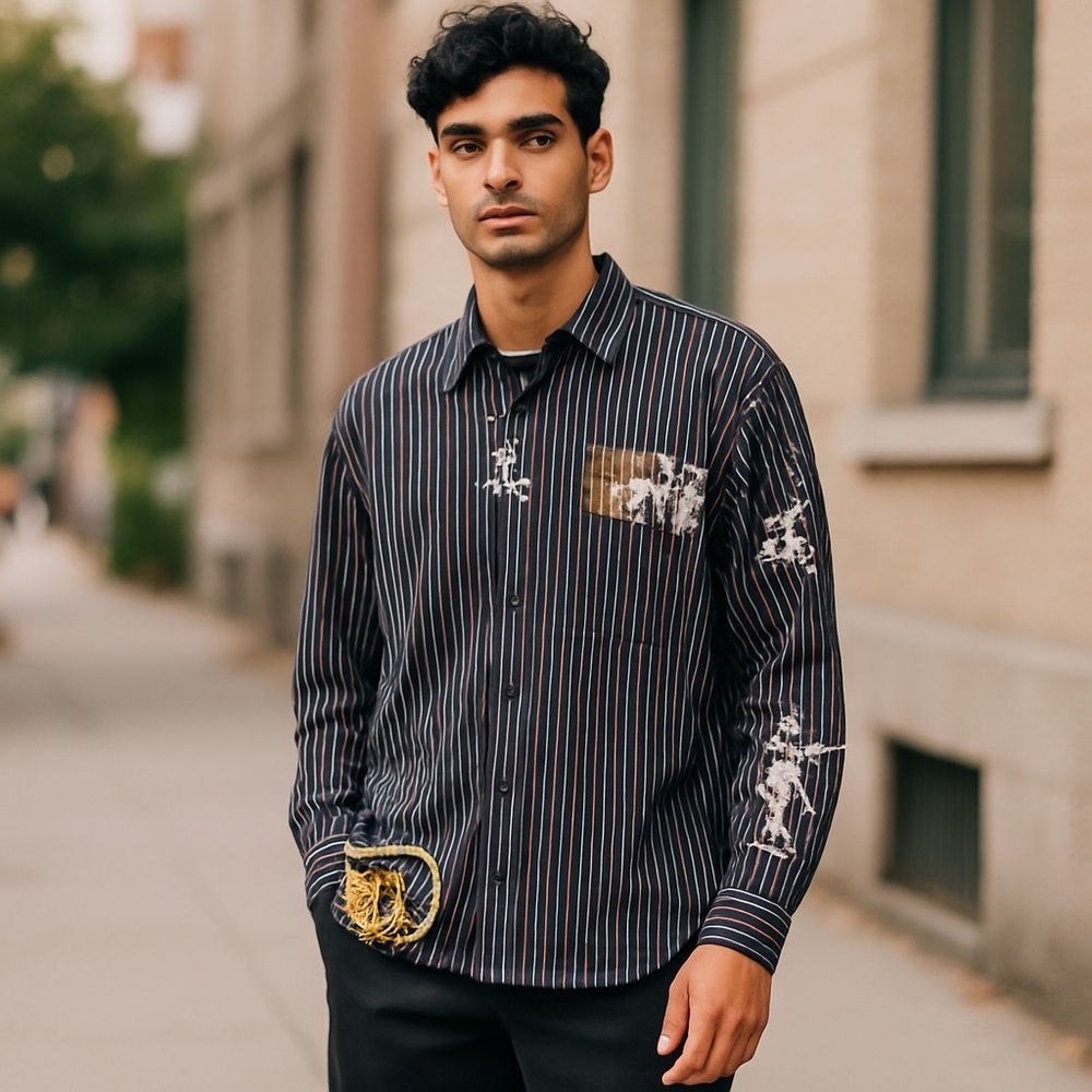 PROJEK RAW L Ramones long sleeve shirt
Logo, appliqués and embroidery